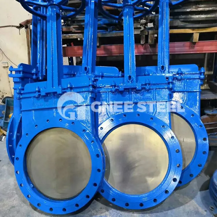 Válvula de guilhotina em ferro fundido