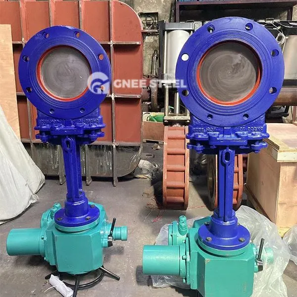 Válvulas de portão de faca acionada elétrica