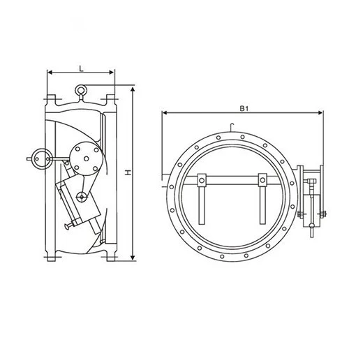 Butterfly Type Buffered Check Valve Drawning Butterfly Type Buffered Check Valve Drawning