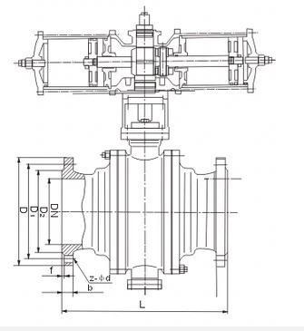 pneumatic three-stage fixed ball valve drawning pneumatic three-stage fixed ball valve drawning