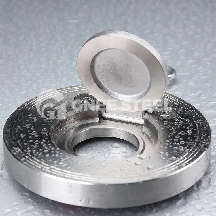 Válvula de retenção de disco único tipo wafer